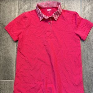 Lands' End Pink Polo Shirt Classic Design Size Small